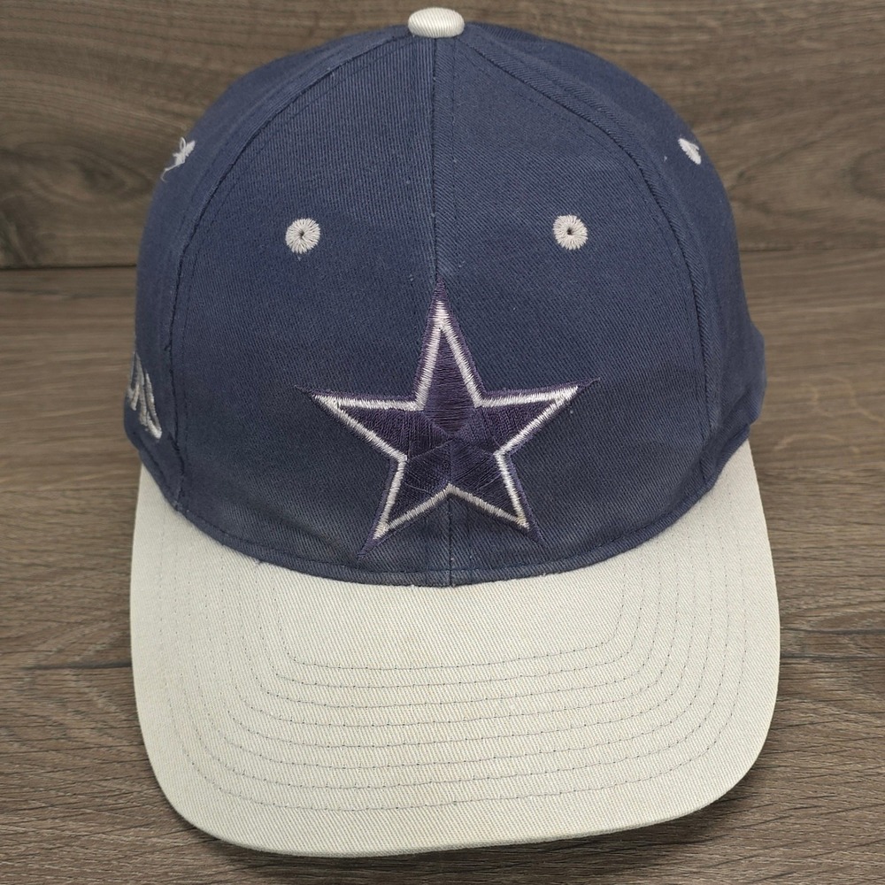 VINTAGE Dallas Cowboys Hat Cap Snap Back Men Blue NFL Football Twins Enterprise
